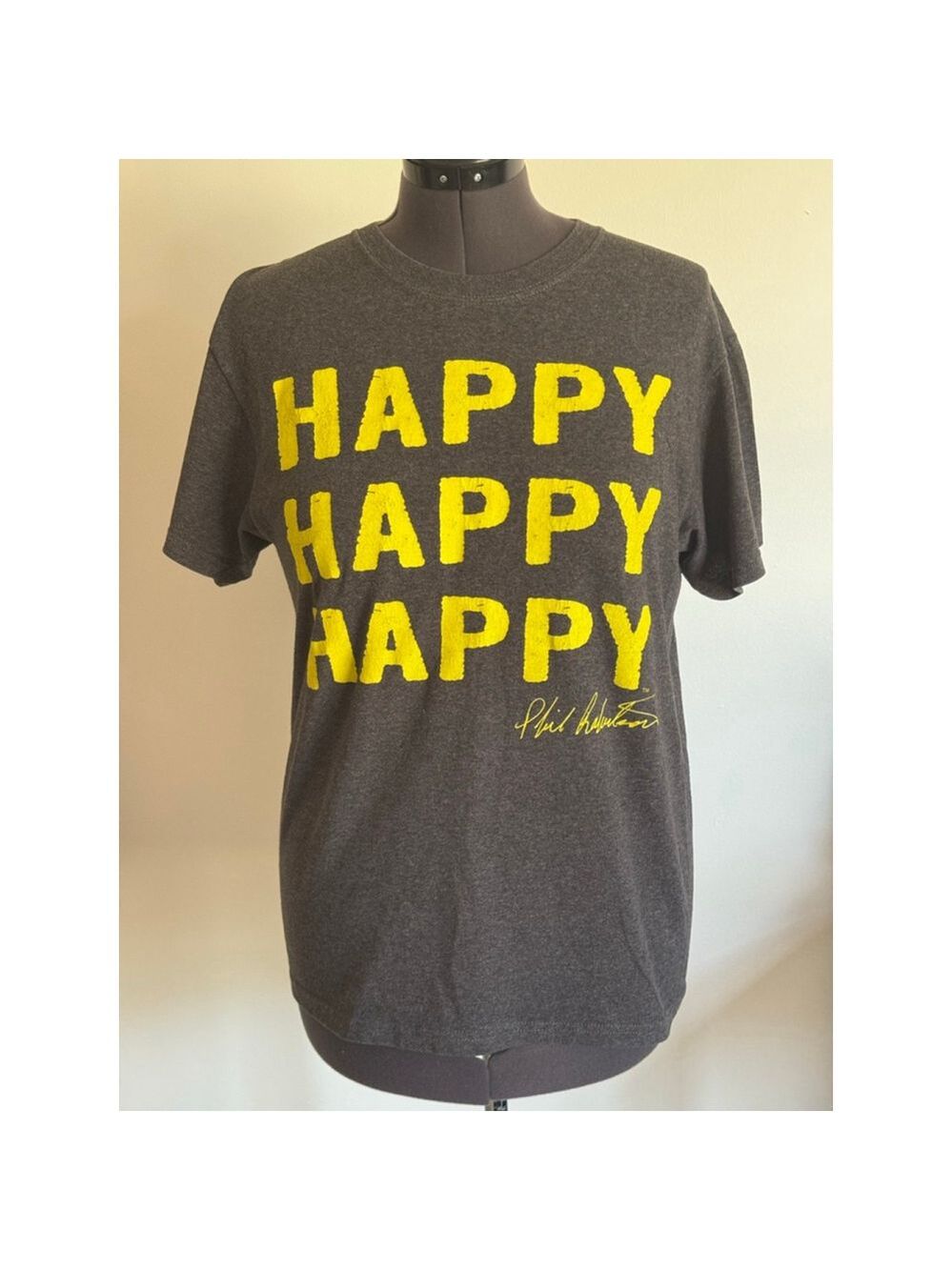 Unisex Duck Commander T-Shirt Gray/Yellow Size M
